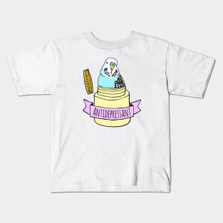 Antidepressant Blue Budgie Kids T-Shirt